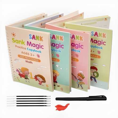 Magic Skill Builder Book (4 BOOKS, 1 PEN, 1 GRIP, 10 REFILL)